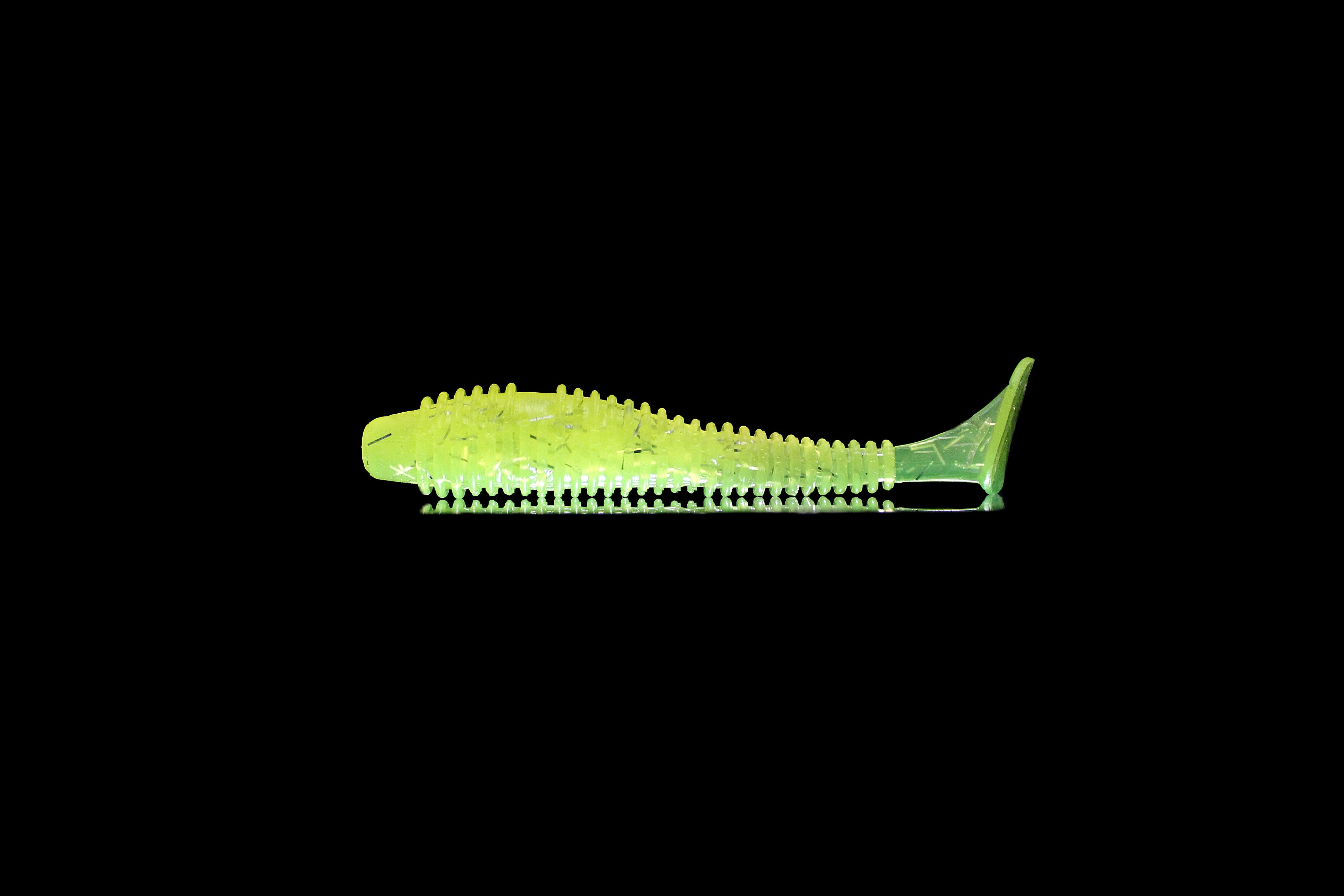 Hella Yella - 3.8" Ribbed Paddle Tail Swimbait