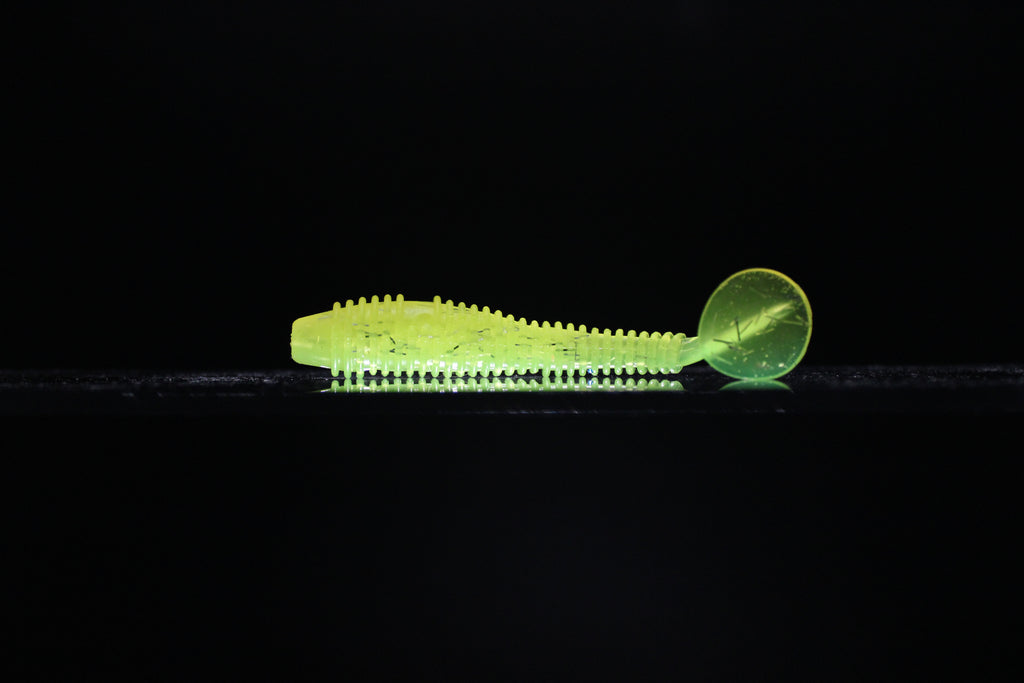 Hella Yella - 3.8" Ribbed Paddle Tail Swimbait