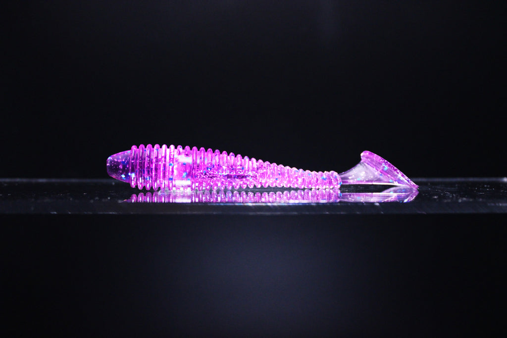 Purple 58 - 3.8" Ribbed Paddle Tail Swimbait