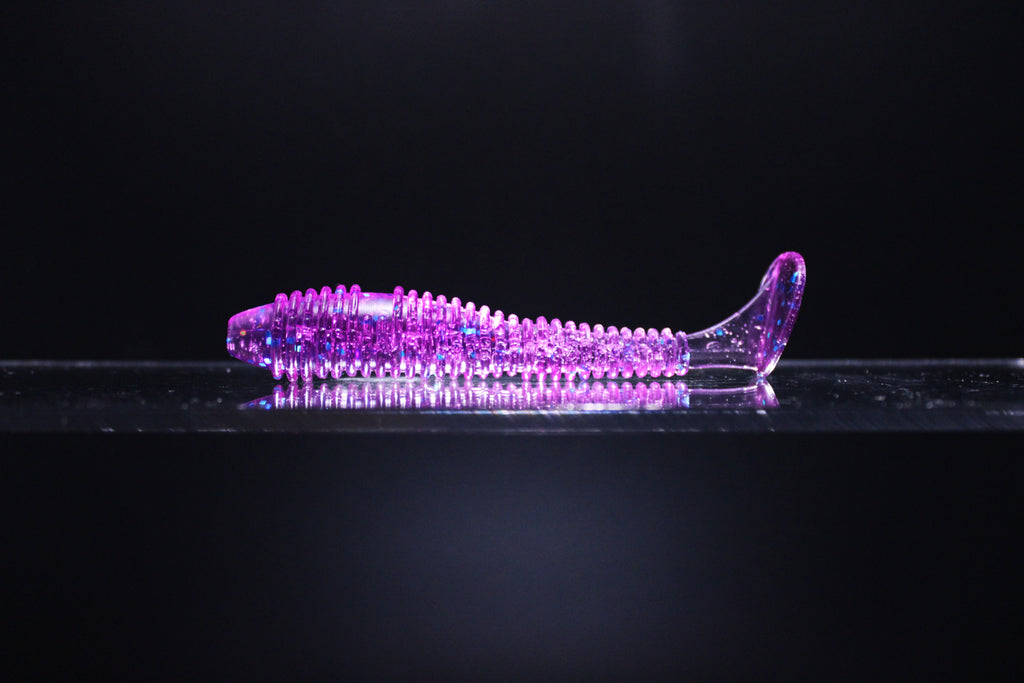 Purple 58 - 3.8" Ribbed Paddle Tail Swimbait