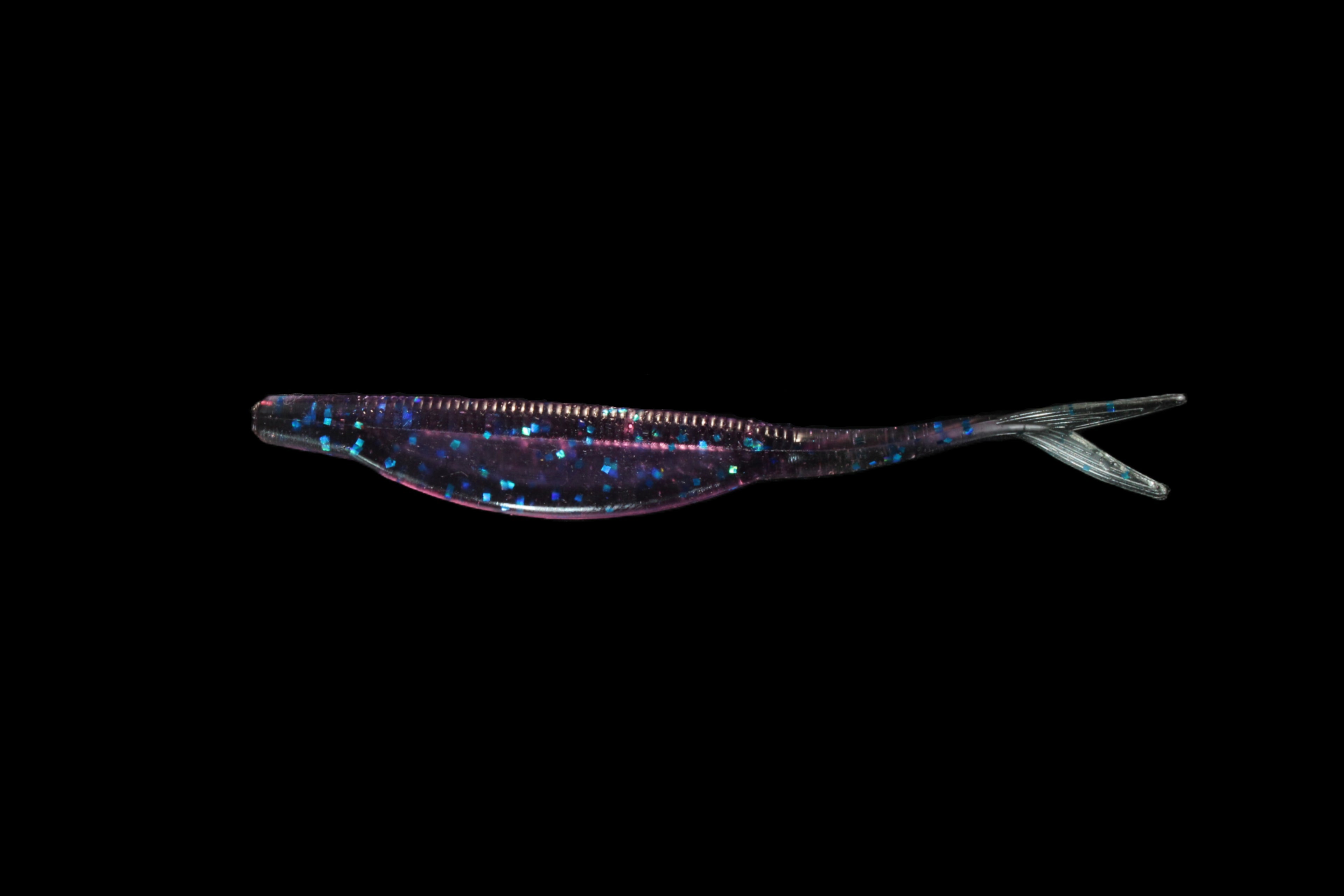 Purple 58 - 4" Fluke, Ribbed, Horizontal Tail