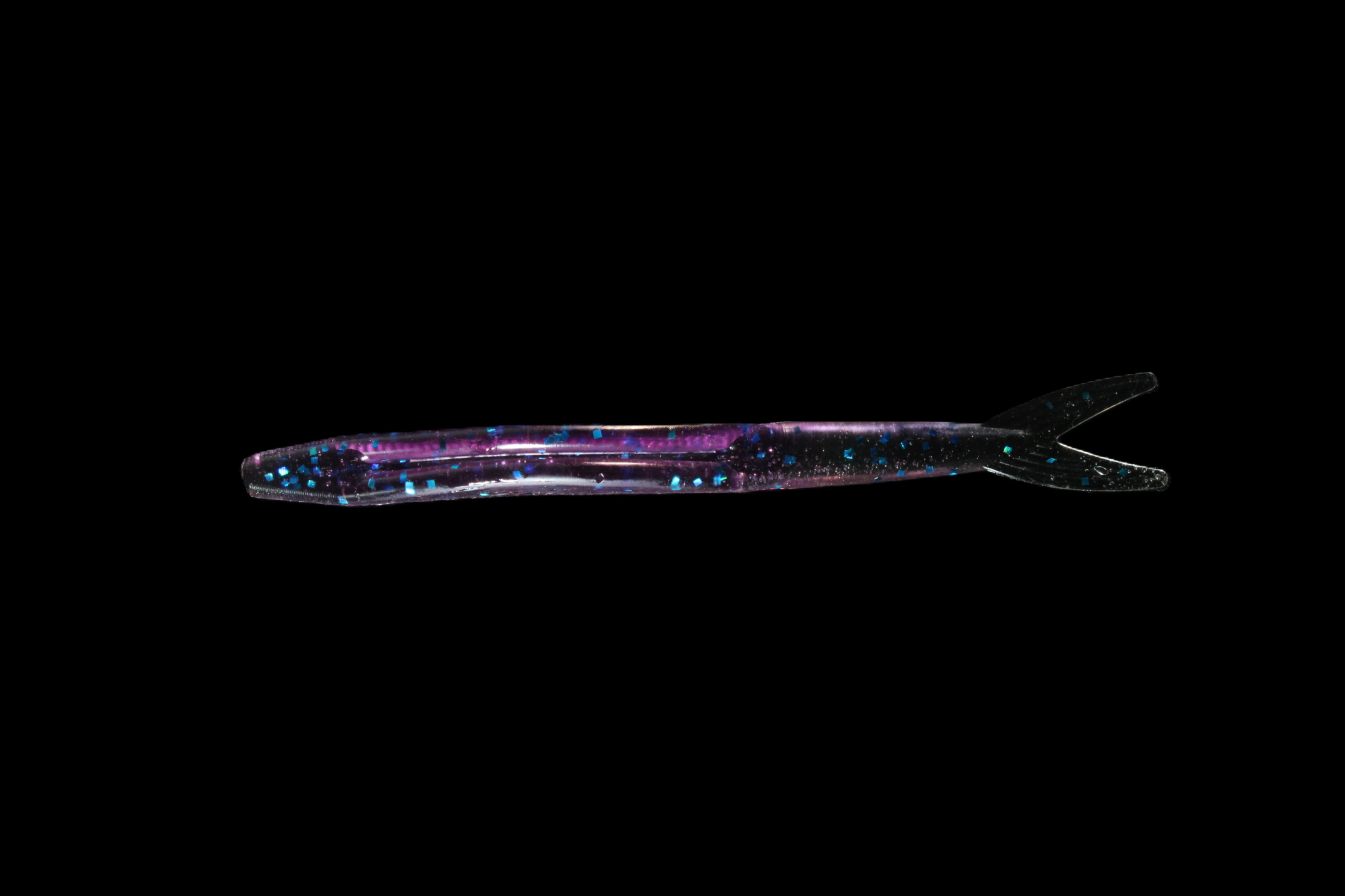Purple 58 - 4" Fluke, Ribbed, Horizontal Tail