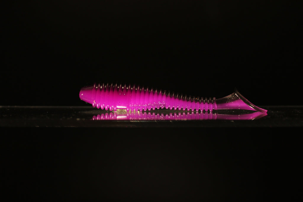 Purple Rein - 3.8" Ribbed Paddle Tail Swimbait
