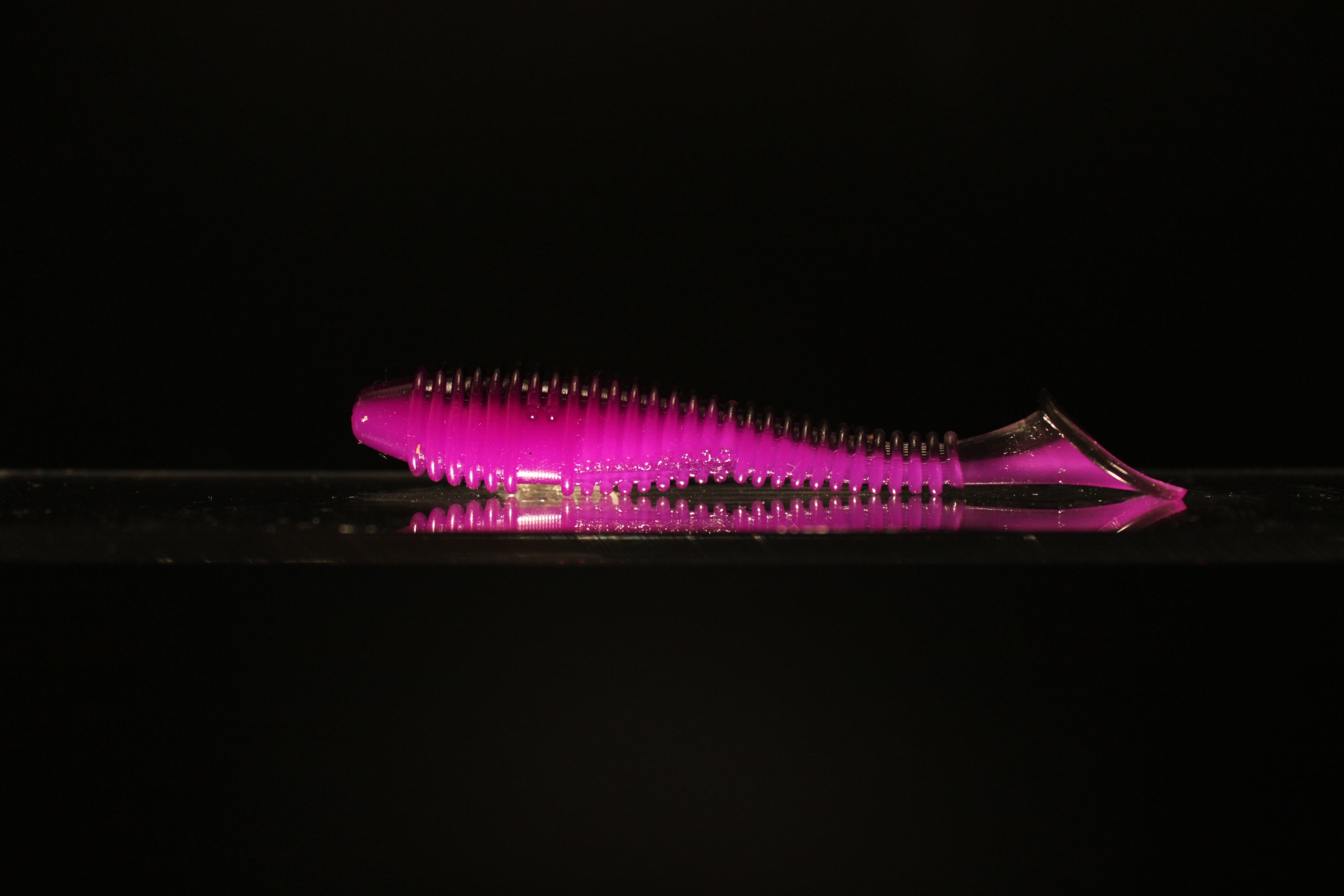 Purple Rein - 3.8" Ribbed Paddle Tail Swimbait