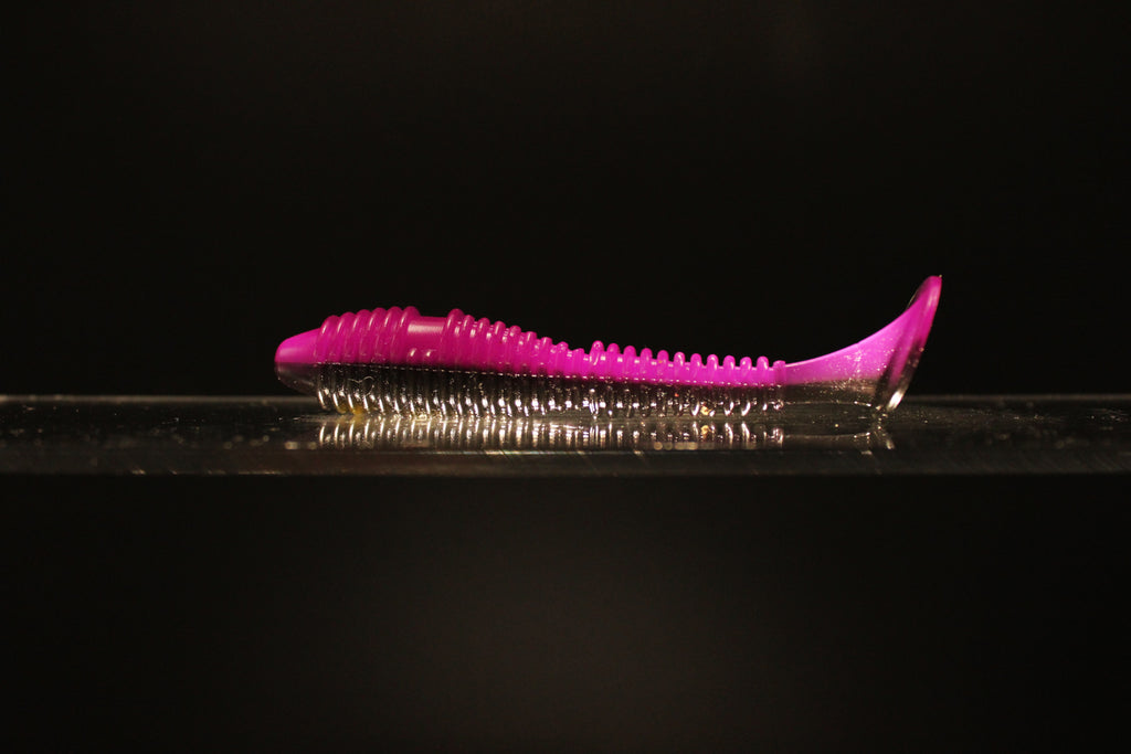 Purple Rein - 3.8" Ribbed Paddle Tail Swimbait