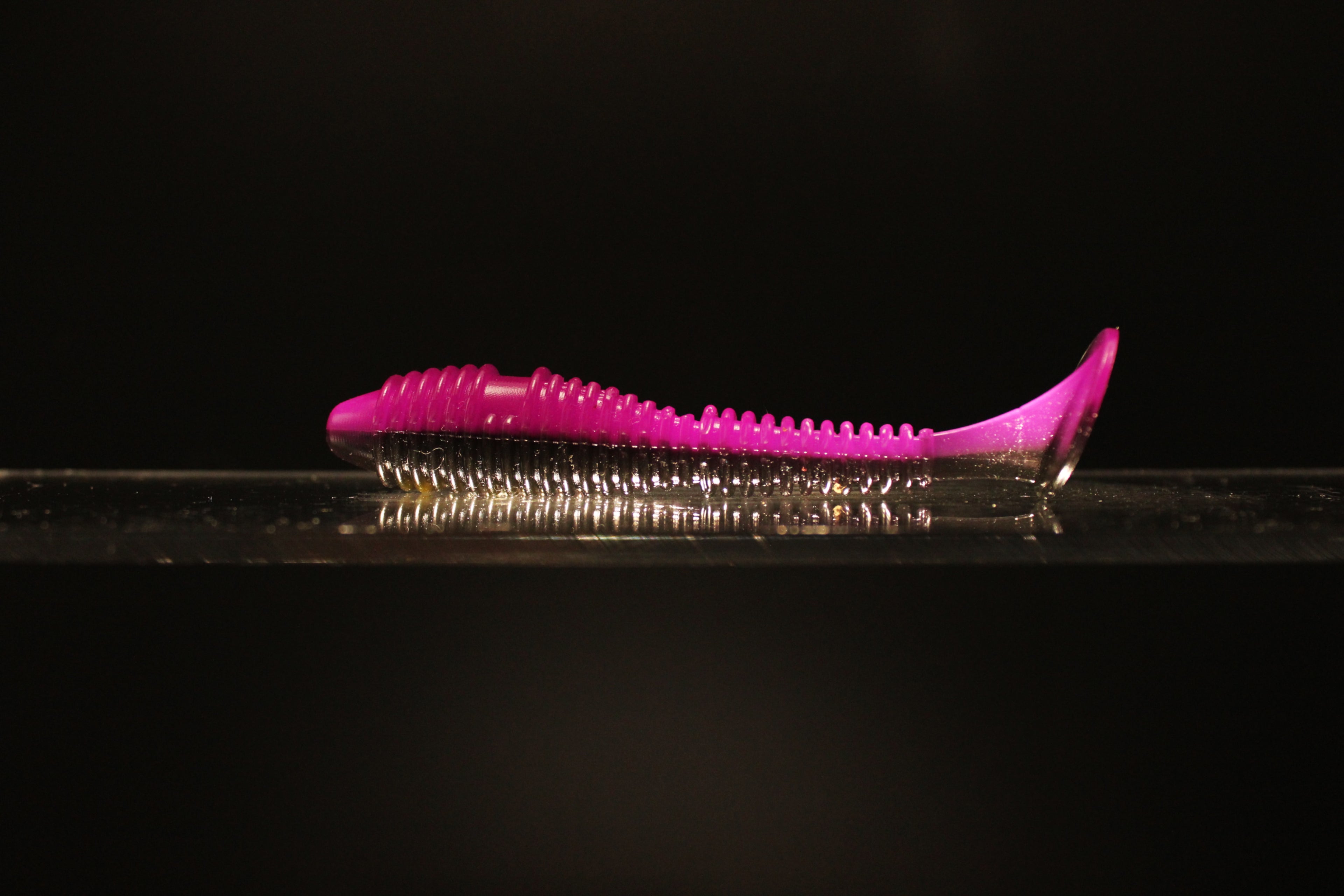 Purple Rein - 3.8" Ribbed Paddle Tail Swimbait