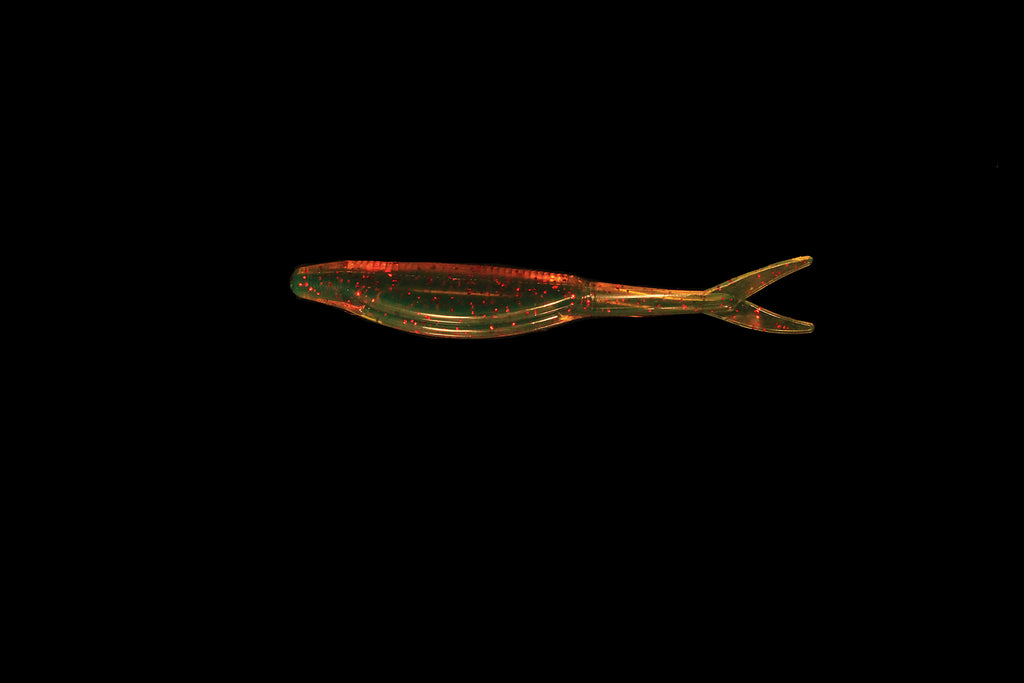 Motor Oil - 4" Fluke/Jerk Shad - Ribbed Back