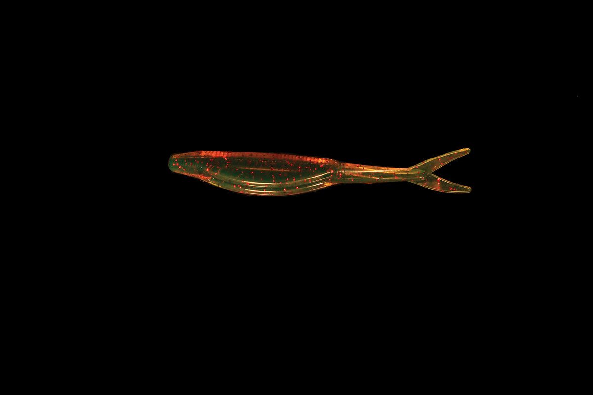 Motor Oil - 4" Fluke/Jerk Shad - Ribbed Back
