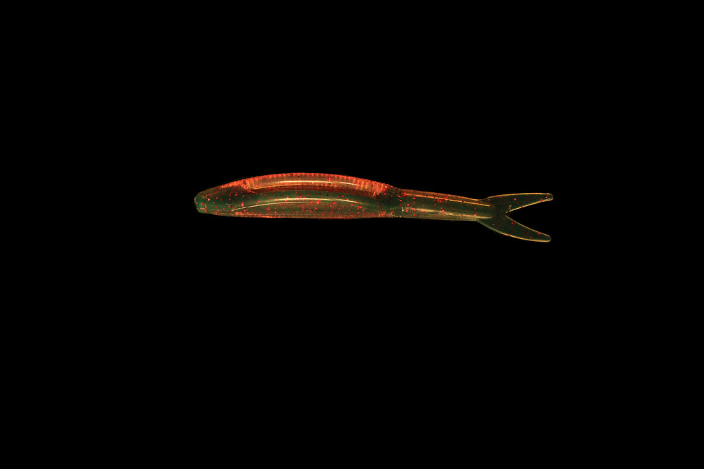 Motor Oil - 4" Fluke/Jerk Shad - Ribbed Back