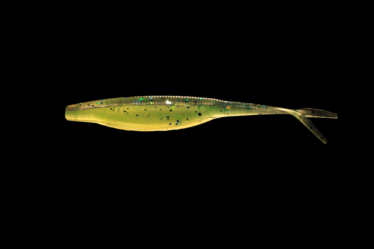 Texas Green Bean - 5" Fluke/Jerk Bait Ribbed Back