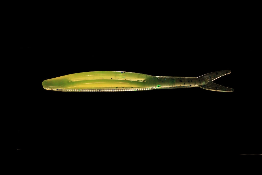 Texas Green Bean - 5" Fluke/Jerk Bait Ribbed Back