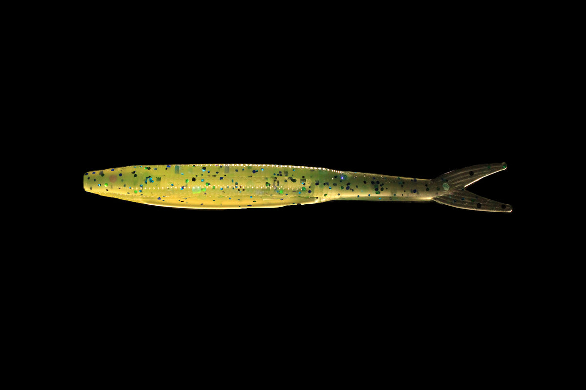 Texas Green Bean - 5" Fluke/Jerk Bait Ribbed Back