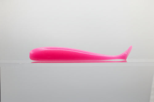 Paddle Tail Swim Bait - 4" Hot Pink Opaque